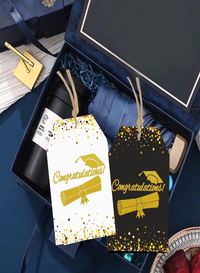 Topabel 50 Pcs Class of 2026 Graduation Gift Tags 2x3 inch Metallic Congratulation Gift Tags for College High School Graduation Party Favors - Image 3